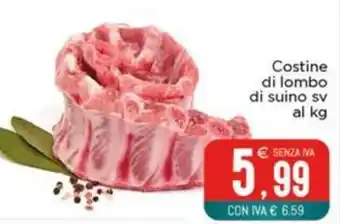 Altasfera Costine di lombo di suino sv offerta