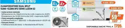 Expert SAMSUNG CLIMATIZZATORE DUAL SPLIT 9.000+12.000 BTU SERIE LUZON S2 offerta