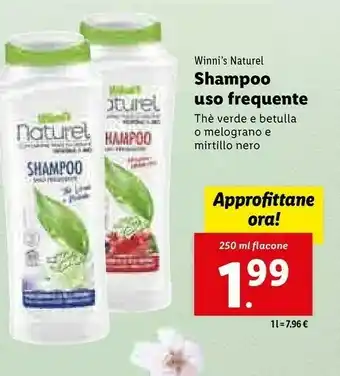 Lidl Winni's naturel shampoo uso frequente offerta