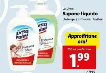 Lidl Sapone liquido 250 ml offerta