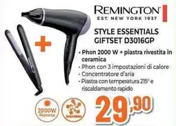 Expert REMINGTON STYLE ESSENTIALS GIFTSET D3016GP offerta