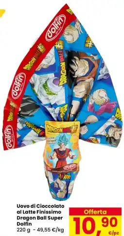 Despar Uovo di Cioccolato al Latte Finissimo Dragon Ball Super Dolfin offerta