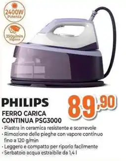 Expert PHILIPS FERRO CARICA CONTINUA PSG3000 offerta