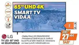 Expert LG TV LED 65" UHD 4K 65UA74006LB offerta