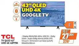 Expert TCL TV QLED 43" UHD 4K 43P79K offerta