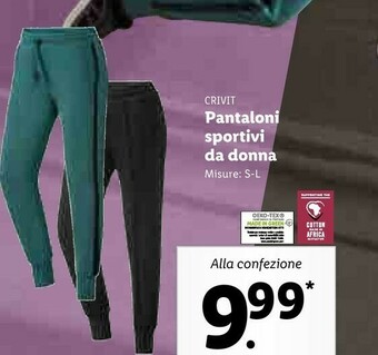 Lidl Crivit pantaloni sportivi da donna offerta