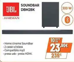 Expert JBL SOUNDBAR DBM2BK offerta