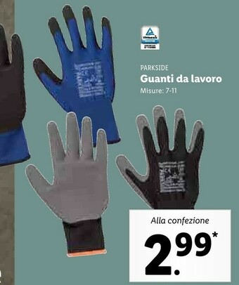 Lidl Parkside guanti da lavoro offerta