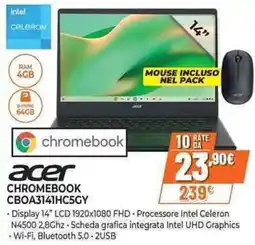 Expert acer CHROMEBOOK CBOA3141HC5GY offerta