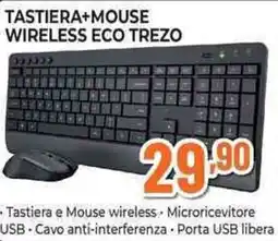 Expert Trust tastiera+mouse wireless eco trezo offerta