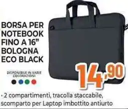 Expert Trust borsa per notebook fino a 16" bologna eco black offerta