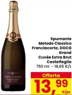 Despar Spumante Metodo Classico Franciacorta, DOCG Grand Cuvée Extra Brut Castelfaglia offerta
