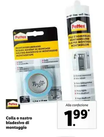 Lidl Colla biadesivo di montaggio offerta