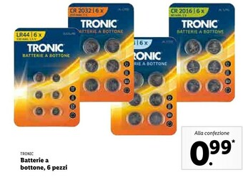 Lidl Tronic batterie a bottone 6 pezzi offerta