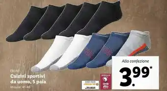 Lidl Crivit calzini sportivi da uomo offerta