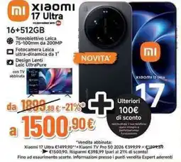 Expert xiaomi 17 Ultra offerta