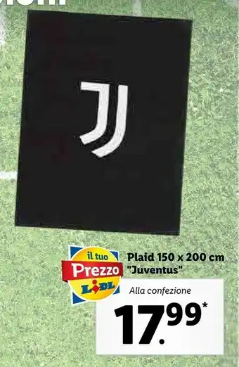 Lidl Plaid juventus 150 x 200 cm offerta