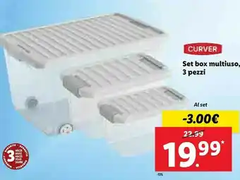 Lidl Curver set box multiuso offerta