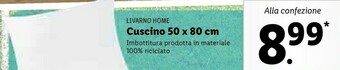 Lidl Livarno home cuscino 50 x 80 cm offerta