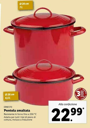 Lidl Ernesto pentola smaltata offerta