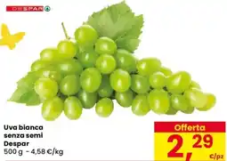 Despar Uva bianca senza semi Despar offerta
