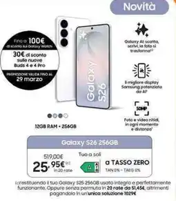 Expert SAMSUNG Galaxy S26 256GB offerta