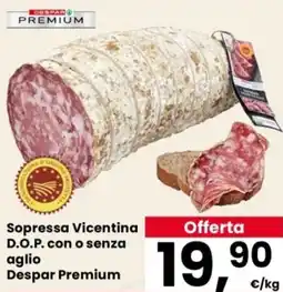 Despar Sopressa Vicentina D.O.P. con o senza aglio Despar Premium offerta