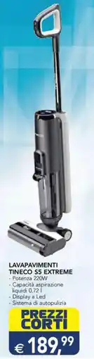 Esselunga Lavapavimenti tineco S5 extreme offerta