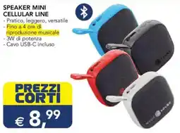 Esselunga Speaker mini CELLULAR LINE offerta