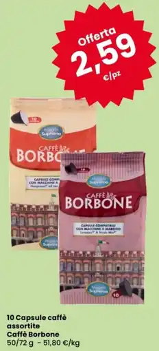 Despar 10 Capsule caffè Caffè Borbone offerta