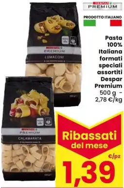 Despar Pasta 100% Italiana formati speciali Despar Premium offerta