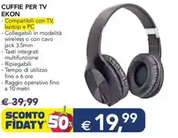Esselunga Cuffie per tv εκον offerta