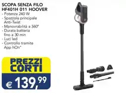 Esselunga SCOPA SENZA FILO HF401H 011 HOOVER offerta