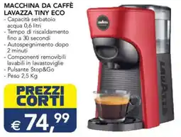 Esselunga Macchina da caffè lavazza tiny eco offerta