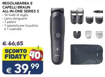 Esselunga Regolabarba e capelli braun all-in-one series 5 offerta