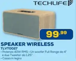 Euronics TECHLIFE SPEAKER WIRELESS TLVT0027 offerta
