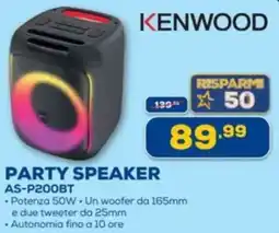 Euronics KENWOOD PARTY SPEAKER AS-P200BT offerta