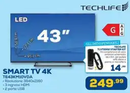 Euronics TECHLIFE SMART TV 4K TE43KM10VDA offerta