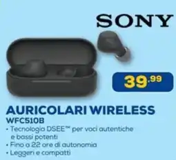 Euronics SONY AURICOLARI WIRELESS WFC510B offerta