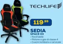 Euronics Techlife sedia space 03 offerta