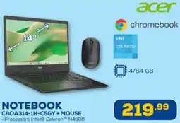 Euronics acer NOTEBOOK CBOA314-1H-C5GY MOUSE offerta