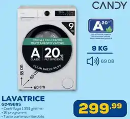 Euronics CANDY LAVATRICE GD49B8S offerta