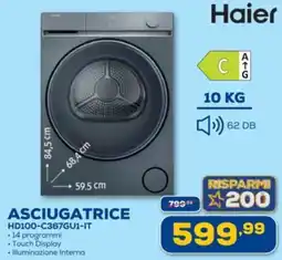 Euronics Haier ASCIUGATRICE HD100-C367GU1-IT offerta