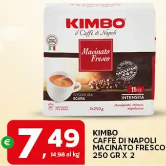 Extra Supermercati Kimbo caffè di napoli macinato fresco offerta