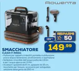 Euronics Rowenta SMACCHIATORE CLEAN IT IN5011 offerta