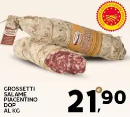 Extra Supermercati Grossetti salame piacentino dop offerta