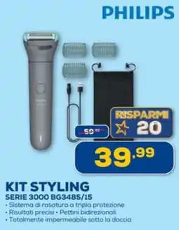 Euronics PHILIPS KIT STYLING SERIE 3000 BG3485/15 offerta