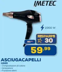 Euronics Imetec asciugacapelli 11665 offerta