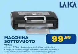 Euronics LAICA MACCHINA SOTTOVUOTO VT3119 offerta