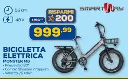Euronics Smart way bicicletta elettrica monster M6 offerta